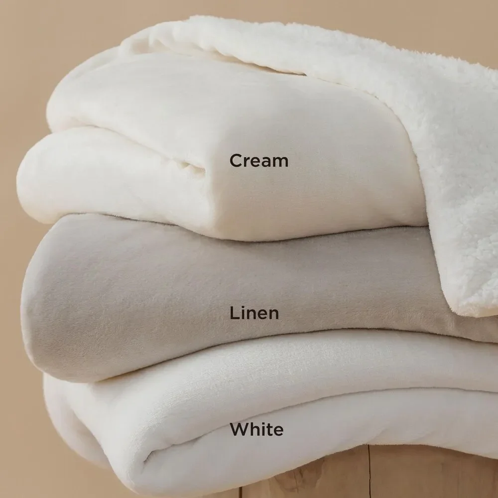 Gentlesoft Sherpa Fleece Throw Blanket For Couch Non-Heated